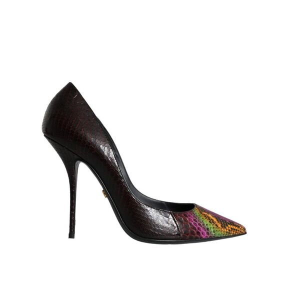 Dolce & Gabbana Multicolor Exotic Leather Heels Pumps Women's Shoes